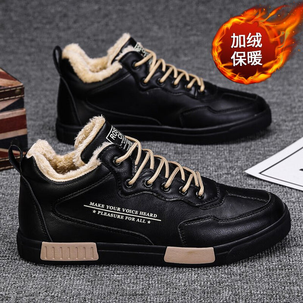 Non-slip Leather Casual Shoes Formal Wear Lightweight Sneakers