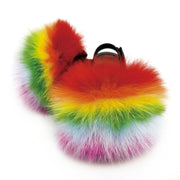 Toddler Fur Slides with Back Strap Kid Furry Stylish Slippers