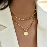 Vintage Pearl Charm Layered Necklace Women Jewelry Layered Accessories