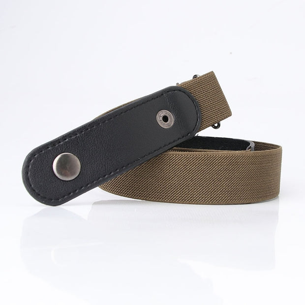 Buckle-Free Belt For Jean Pants Dresses No Buckle Stretch Elastic Waist Belt