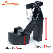 KarinLuna Dropship 2023 Summer High Quality Platform Ankle Strap