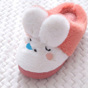 Cute Rabbit Soft Slippers For Kids Girl Winter Warm Cotton Children
