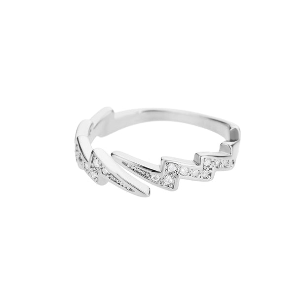Lightning Rings For Women Stainless Steel Gold Color Finger Ring 2022