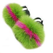 Toddler Fur Slides with Back Strap Kid Furry Stylish Slippers