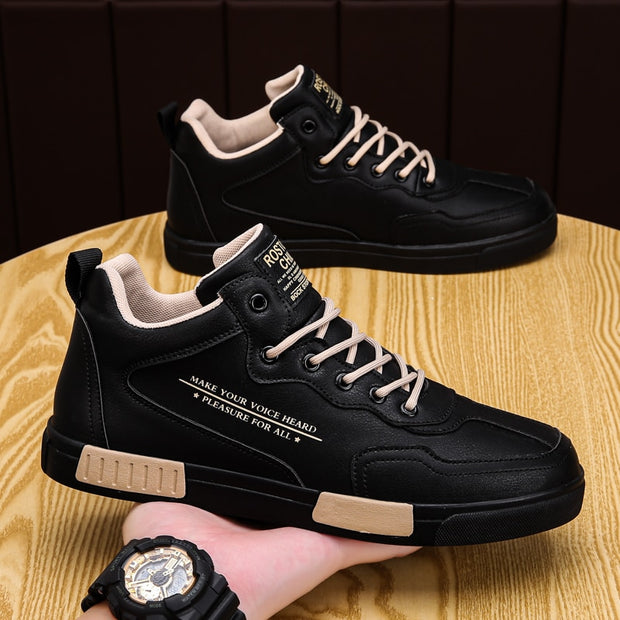 Non-slip Leather Casual Shoes Formal Wear Lightweight Sneakers