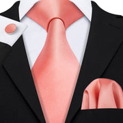 Wedding Gift Barry.Wang Designer NeckTie Handkerchief Cufflinks Set
