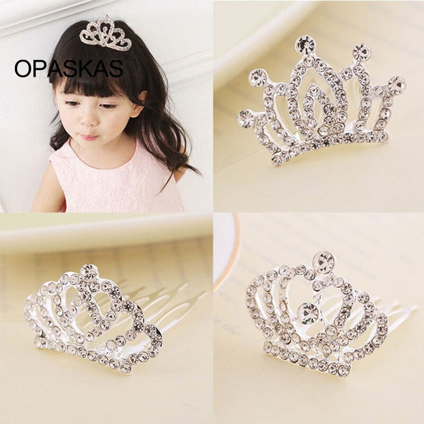 Mini Tiara Hair Combs Princess Crown Wedding Hair Accessories For Girls Fairy