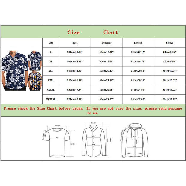 New Men's Slim Fit Floral Printed Shirts Male Casual