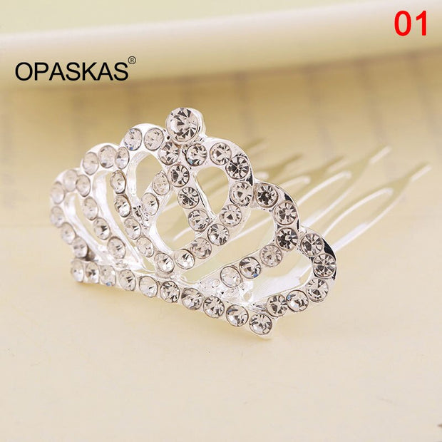 Mini Tiara Hair Combs Princess Crown Wedding Hair Accessories For Girls Fairy