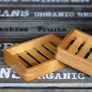 Wooden Natural Bamboo Soap Dishes Tray Holder