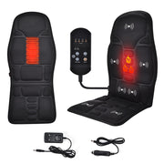Electric Heating Vibrating Back Massager Portable Massage Chair Cussion Seat Pad