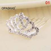Mini Tiara Hair Combs Princess Crown Wedding Hair Accessories For Girls Fairy