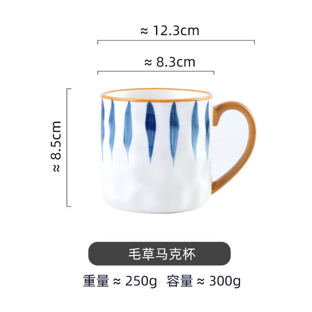 Ceramic  Mug Breakfast Coffee Milk Cup Creative Japanese  Large Capacity Mug