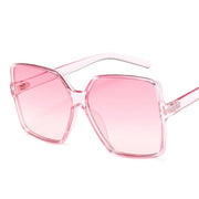 ZXWLYXGX Fashion Women Oversize Sunglasses Gradient Plastic Brand Designer