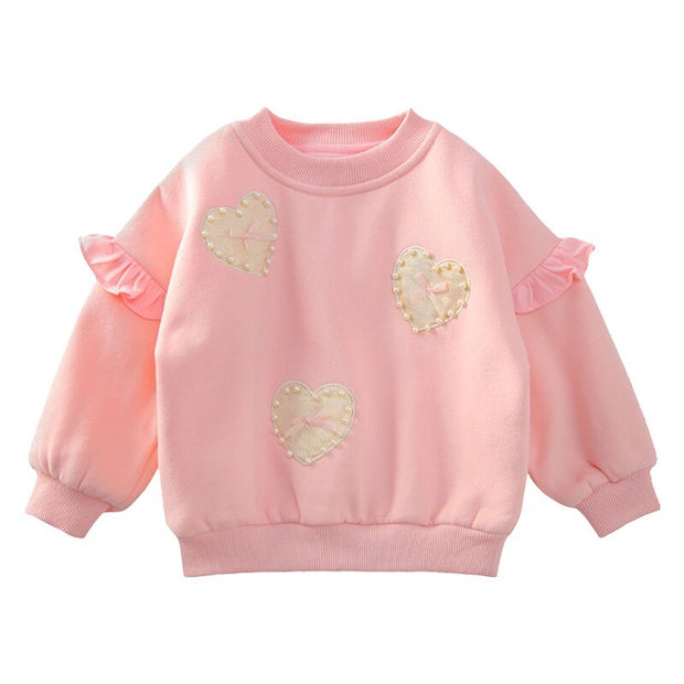 2-12 Years Kids Girl Sweatshirts Autumn Winter Long Sleeve Hoodies For Toddler Kids