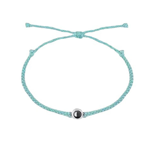New Braided Bracelet Personalized Circle Photo Projection Bracelet Couples
