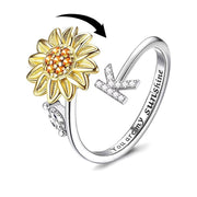 You Are My Sunshine Spinner Sunflowe Rings For Women Fidget Anti Stress
