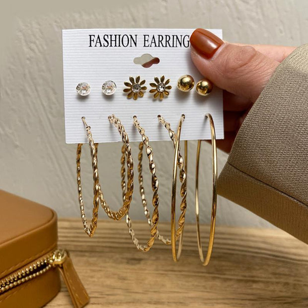 Drop Earrings Set Women Bohemian Butterfly Pearl Star Dangle Earrings 2022