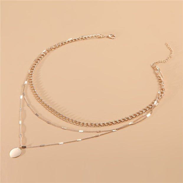 Vintage Necklace on Neck Chain Women&#39;s Jewelry Layered Accessories for Girls