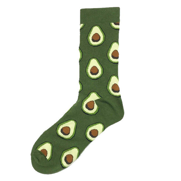 Fashion Art Harajuku Men‘s Socks Fruit Printed Happy Socks