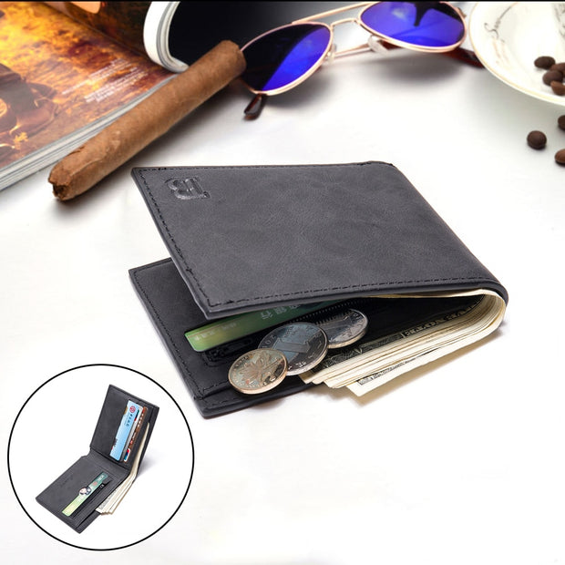 New Style Brand Men's Coin Wallet Ultra-thin PU Leather Pouch