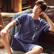 Trendyol Print Male Plaid Sleepwear Pajamas for Men Summer