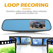 Q103B Dual Lens Car DVR Camera HD 1080p Rearview Mirror Dash Cam