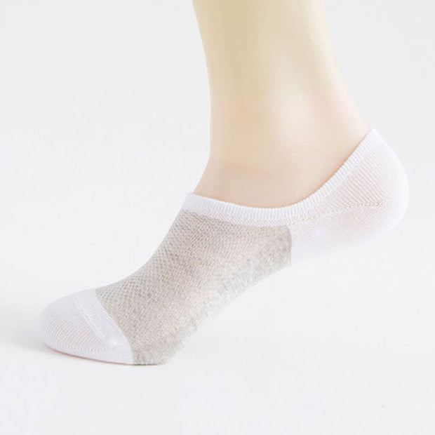 Man Women Slipper Toe Socks Mesh Hollow No Show Socks
