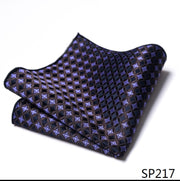 Silk Men Black Solid Abraham Lincoln Pocket Square Handkerchiefs