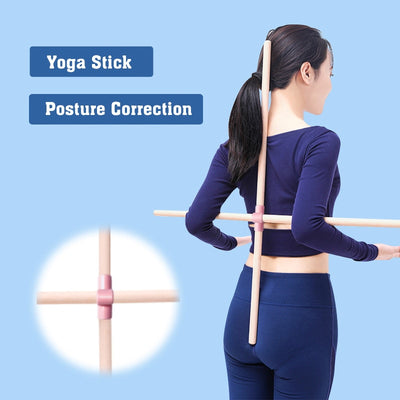 Women Girl Wooden Posture Corrector Stick Back Posture Correction Stretcher