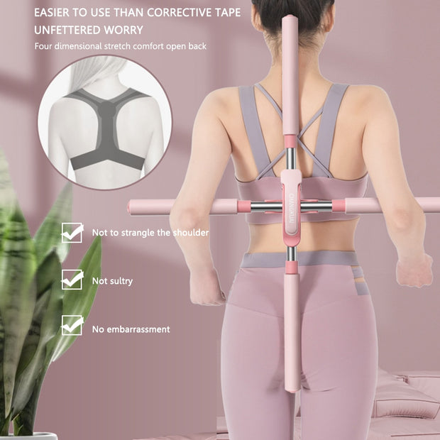 Yoga Hunchback Posture Corrector Adjustable Body Cross Open Back Correction Stick