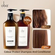 Oba Panthenol Keratin Shampoo and Conditioner Deep Clean Protect Color Curls Silicone Free Professional Shampoo Women