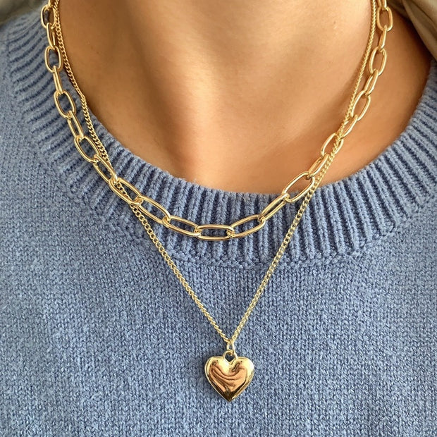 Vintage Necklace on Neck Chain Women&#39;s Jewelry Layered Accessories for Girls