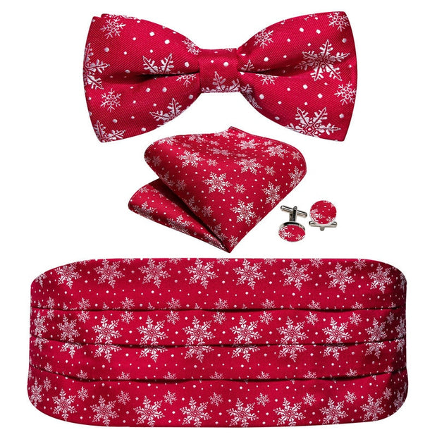 Barry.Wang Mens Brown Bow Tie Plaid Cummerbund Checked