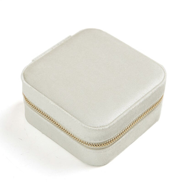 Jewelry Box Organizer Display Velvet Portable Leather Travel Jewelry Case
