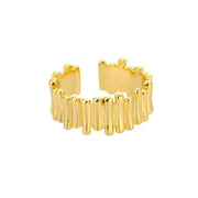 Irregular Rings For Women Stainless Steel Open Adjustable Couple Ring
