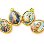 10 Pcs/Lot Vintage Small Virgin Mary Holy Spirit  Saint Jesus Father Anthony Pendants