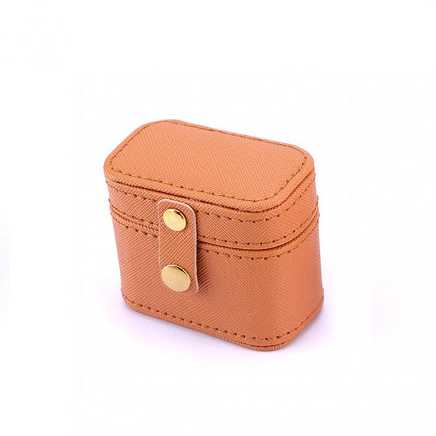 6.5*4*5.5 CM Mini Jewelry Storage Box PU Leather Portable Earring Ring Box