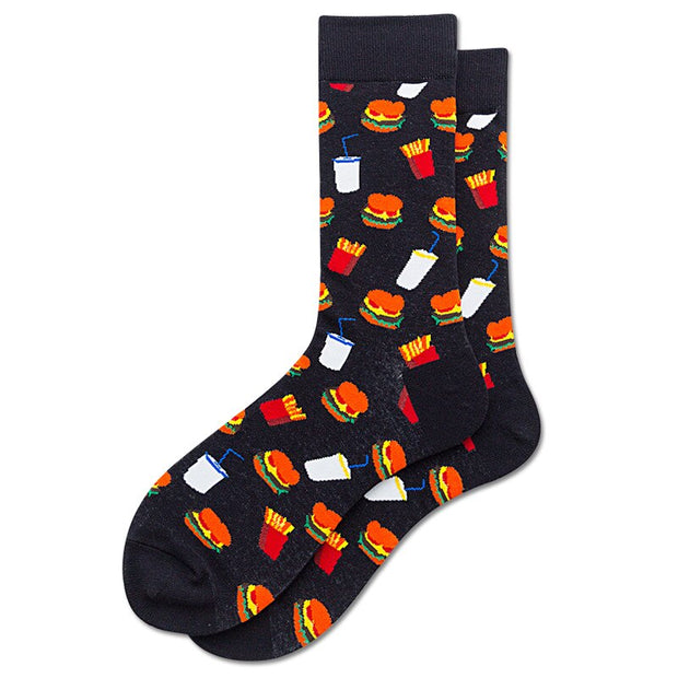Fashion Art Harajuku Men‘s Socks Fruit Printed Happy Socks