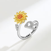 You Are My Sunshine Spinner Sunflowe Rings For Women Fidget Anti Stress