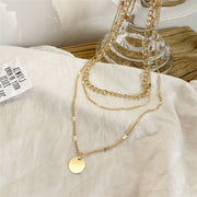 Vintage Necklace on Neck Chain Women&#39;s Jewelry Layered Accessories for Girls