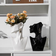 Modern Art Nordic Style Ceramic Earring Face Vase Sculpture Creative