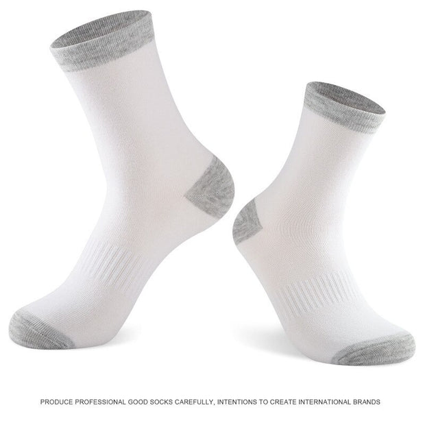 Cotton Socks Oversize Black White Grey Business Men Socks Soft Breathable