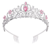 Crystal Crowns and Tiaras with Comb Headband for Girl or Women Birthday Party