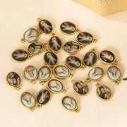 10 Pcs/Lot Vintage Small Virgin Mary Holy Spirit  Saint Jesus Father Anthony Pendants