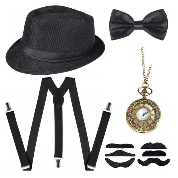 1920s Party Clothing Great Gatsby Gangster Costume Accessories Set