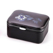 8*6*4.2 CM New Portable Jewelry Box With Mirror Earrings Necklace Ring Display