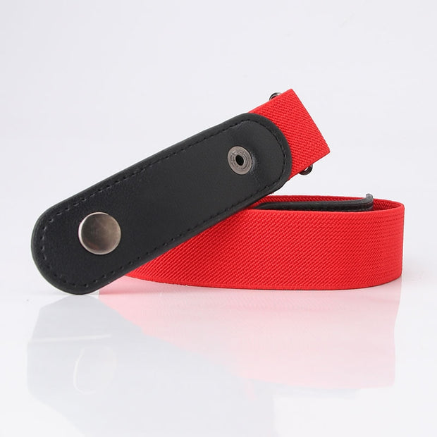 Buckle-Free Belt For Jean Pants Dresses No Buckle Stretch Elastic Waist Belt