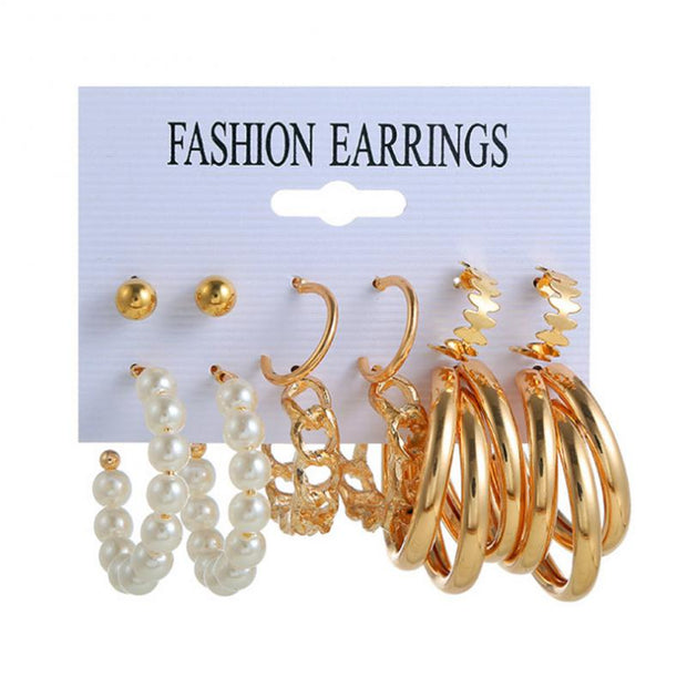Drop Earrings Set Women Bohemian Butterfly Pearl Star Dangle Earrings 2022