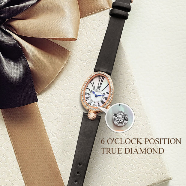 ROCOS Women Quartz Watches Luxury Leather Fashion Ladies Quartz